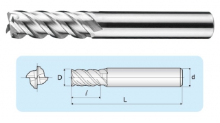 FG  4-flutes Micro Grain End Mills