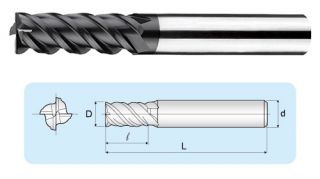 FGA 4-flutes Micro Grain End Mills