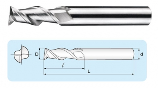 GC  2-flutes Micro Grain End Mills