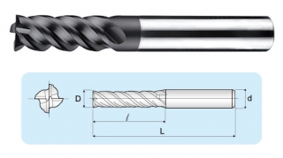 XGA 4-flutes Micro Grain End Mills