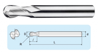 BC  2-Flutes Micro Grain Ball End Mills