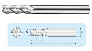 LGC 4 flutes Micro Long Shand End Mills