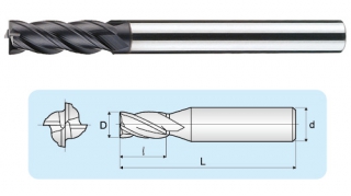 LGCA 4-flutes Micro Long Shand End Mills