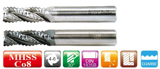 Cobalt High-Speed Steel Roughing End Mill 