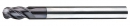 LBCA 4-flutes Micro Long Shand Ball End Mills