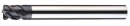 LRGA 4-flutes Micro Grain Long Corner Radius End Mills